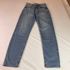 American Eagle Comfort Stretch Mom Jeans High Rise Light Wash Womens Size 2 Long