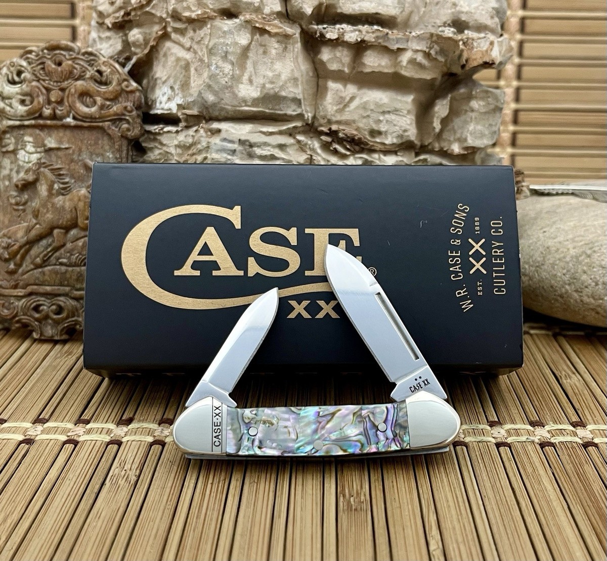 Case XX USA Genuine Exotic Abalone 12039 Baby Butterbean Pocket