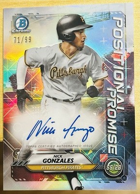 2021 Bowman Chrome - Nick Gonzales Positional Promise (AU) /99  #POSP-NG Pirates