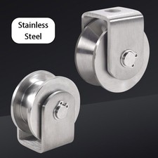 Stainless Steel Pulley H U V Groove Shape Roller Wheel Idler Pulley Wheel