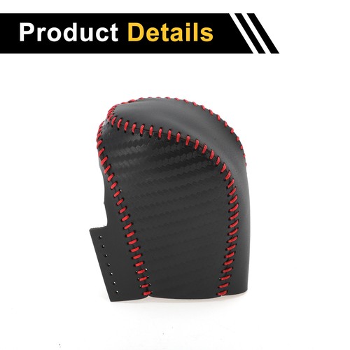 1 Pc Car Gear Shift Knob Cover for Honda Civic 2016-2021 Black Red Faux Leather - Picture 5 of 6