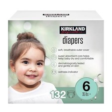 Kirkland Signature Diapers, Size 6 132 Count