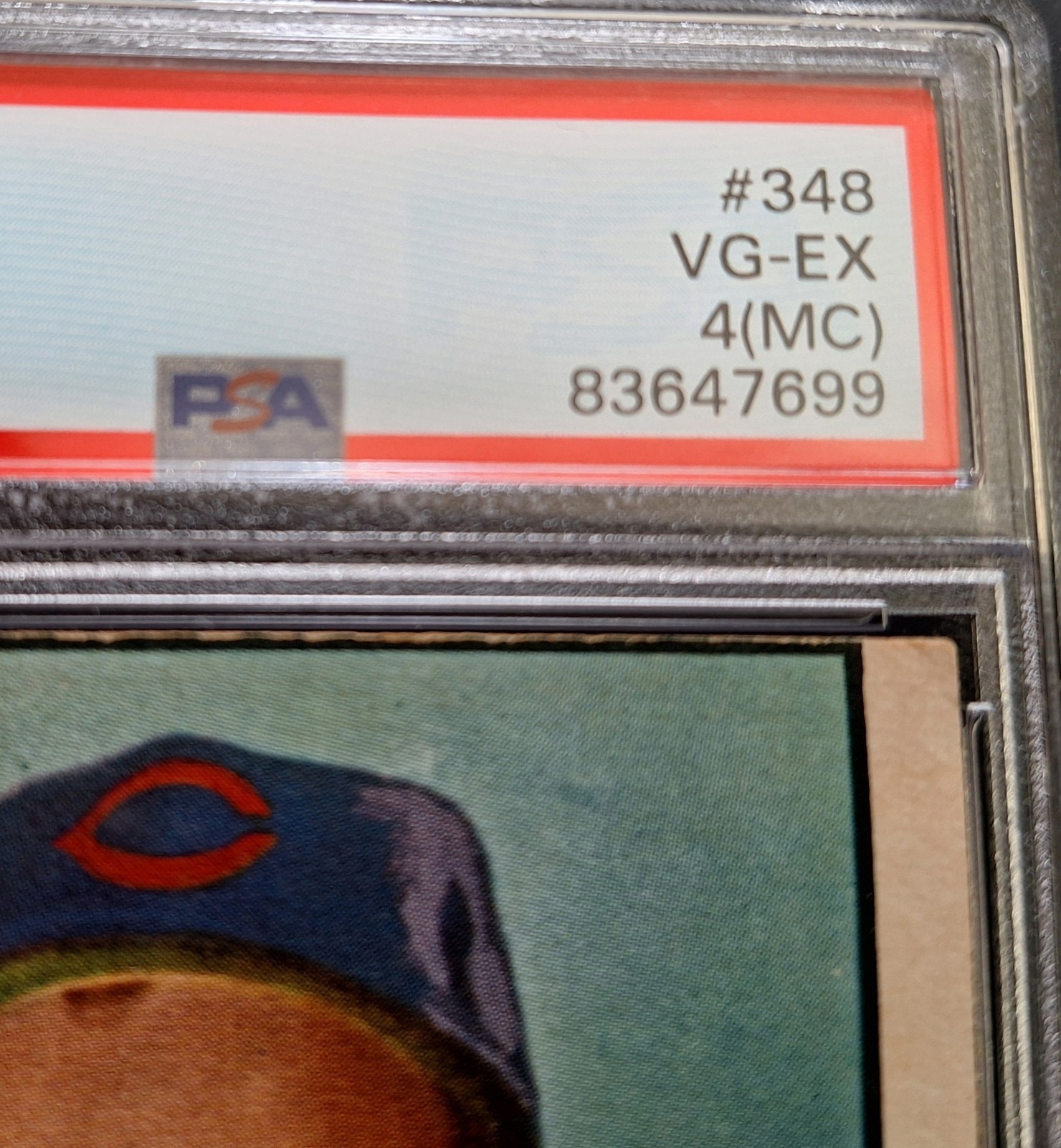 PSA 4 (MC) - 1952 Topps HIGH NUMBER #348 Bob Kelly Chicago Cubs view 3