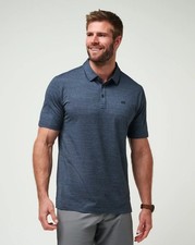NUEVO CON ETIQUETAS Travis Mathew HEATER Golf Polo Azul Marino Med Travismathew Totalmente Nuevo