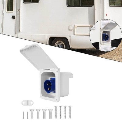RV 32A Unterputz Steckdose f��r Wohnmobil Anh?nger 100x115mm