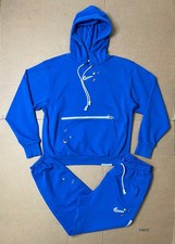 Nike Men  s M Standard Issue Splatter Fleece Hoodie  Jogger Set Royal Blue