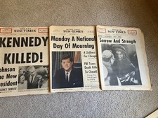 4 Chicago Sun-Times Newspapers November 23, 24, 26 1963 JFK KENNEDY ASSASINATION