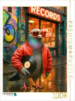 Calvendo Puzzle Vinyl Vibes - City Dove In Front Of The Record Store | 1000 Piec