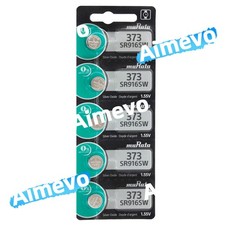 5 Pcs Murata Replaces Sony 373 SR916SW 1.55V Silver Oxide 0 Hg Watch Batteries