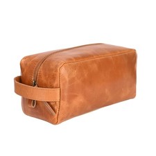Buffalo Leather Pal Orange Toiletry Bag Vintage Travel Shaving  Dopp Kit for...