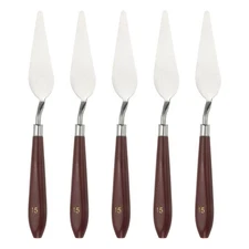 5pcs Painting Palette Knife 3.27 x 1.06 Inch Stainless Steel with Plastic Handle
