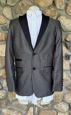 Calvin Klein Boys Suit Jacket  Button-up Logo White Dress Shirt 2-Pc Set Sz 18