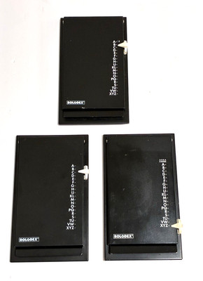 Set of Three Vintage Rolodex Autodex Metal Flip-up Spring Lift Directories