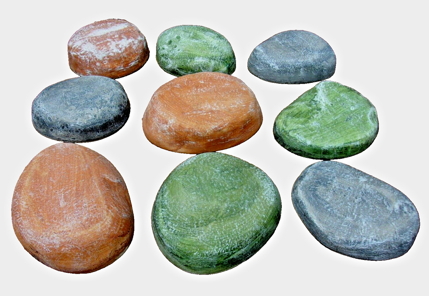 Set 18 rock molds wall stone moulds concrete plaster sizes i