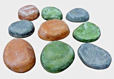 Set 18 rock molds wall stone moulds concrete plaster sizes in description