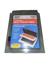 Cosco 2000+. Two-Color Felt Stamp Pads Red/Black 2 x 090468. New In Packaging.