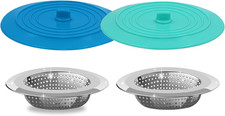 Kitchen Drain Strainer Stopper 4 Pack, Universal 6 Inch Silicone Plug Anti-Clogg