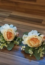 Double buttonhole, ladies corsage. flowers for groom, best man wedding guests