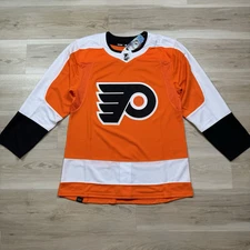 Adidas Philadelphia Flyers Team Issue Authentic Orange Home Jersey - Size 46 (S)