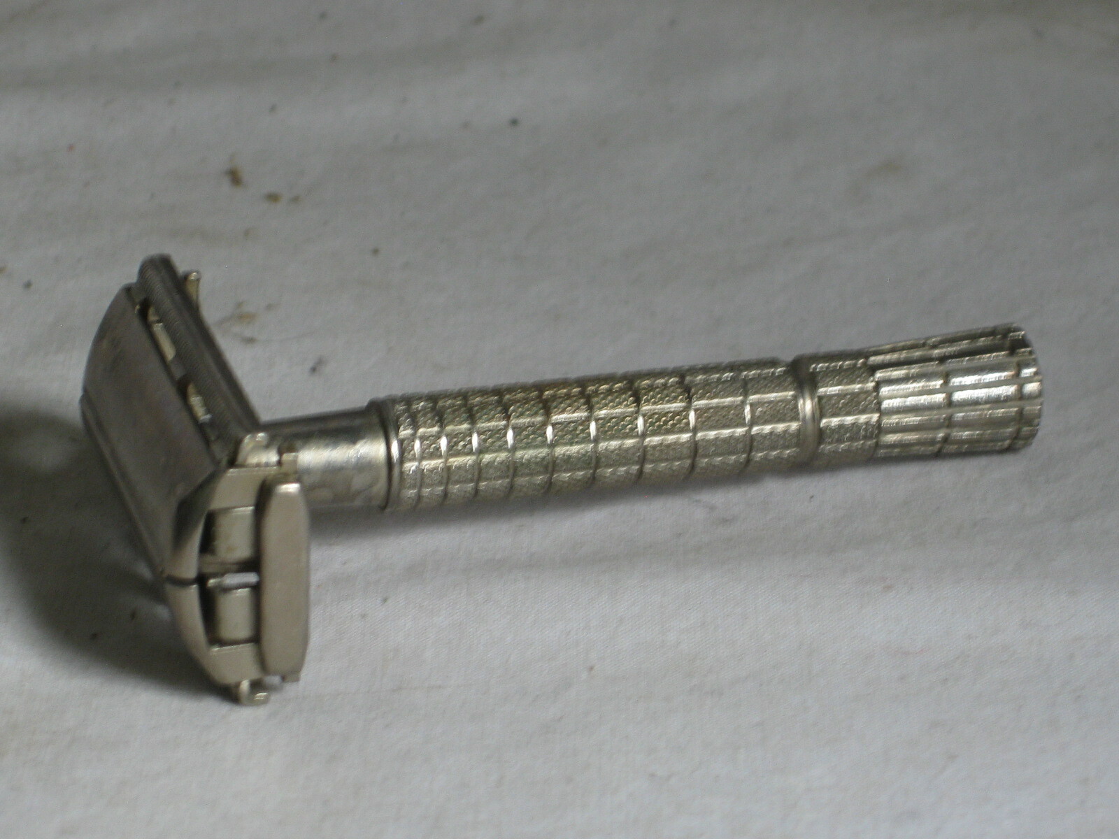 vintage Gillette metal handle shaver shaving safety razor blade holder U.S.A.  