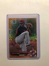 2017 Bowman Chrome Prospects Orange Shimmer Refractor 16/25 Juan Hillman #BCP145