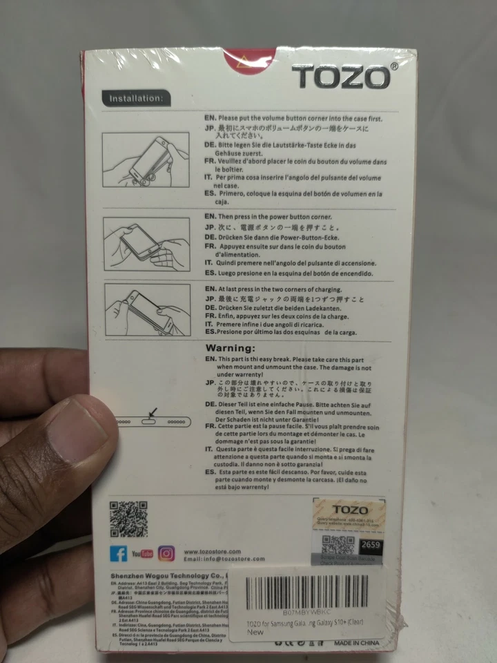 Чехол TOZO для Samsung Galaxy S10 Plus 6,4 дюйма (2019) гибридный мягкий с прозрачным захватом - Изображение 2 из 2