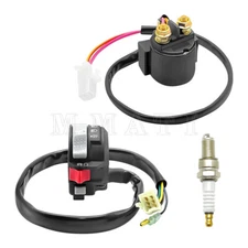 Start Stop Switch &Starter Solenoid Relay&Spark for Yamaha Warrior /Big Bear 350