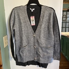 BB Dakota By Steve Madden Women's Cardigan Gray/Charcoal New Size Small