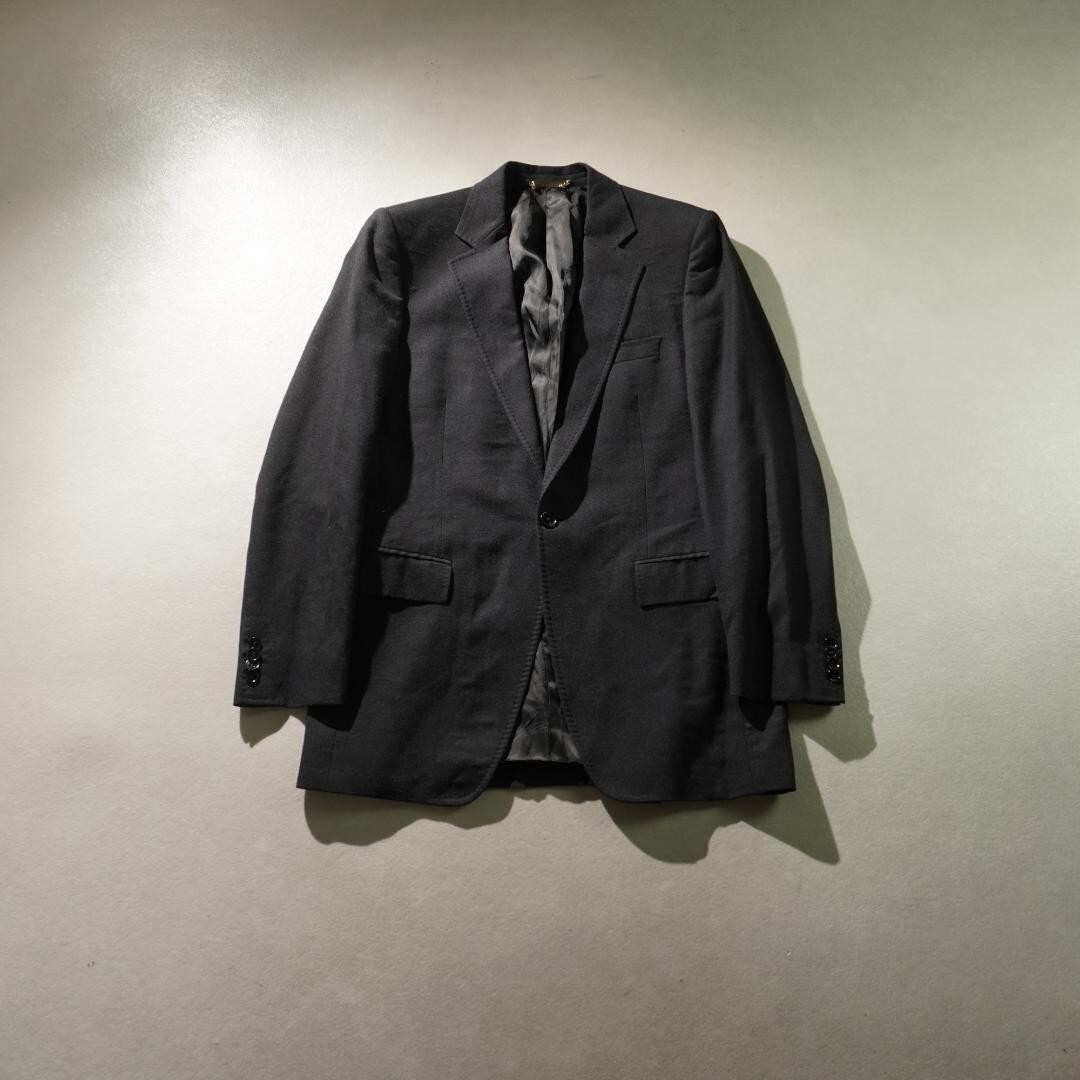 DOLCE & GABBANA Tailored Jacket Coat Size 48 mens black ITALY MADE USED