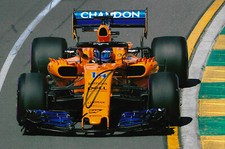 Fernando Alonso "McLaren Racing 2018" autograph signed 20x30 cm picture