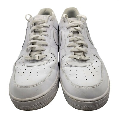 Nike Air Force 1 Mens Size 14 Low Triple White Leather Sneakers 315122-111 Amazon.com | Nike Air Force 1 07 Men main image 3