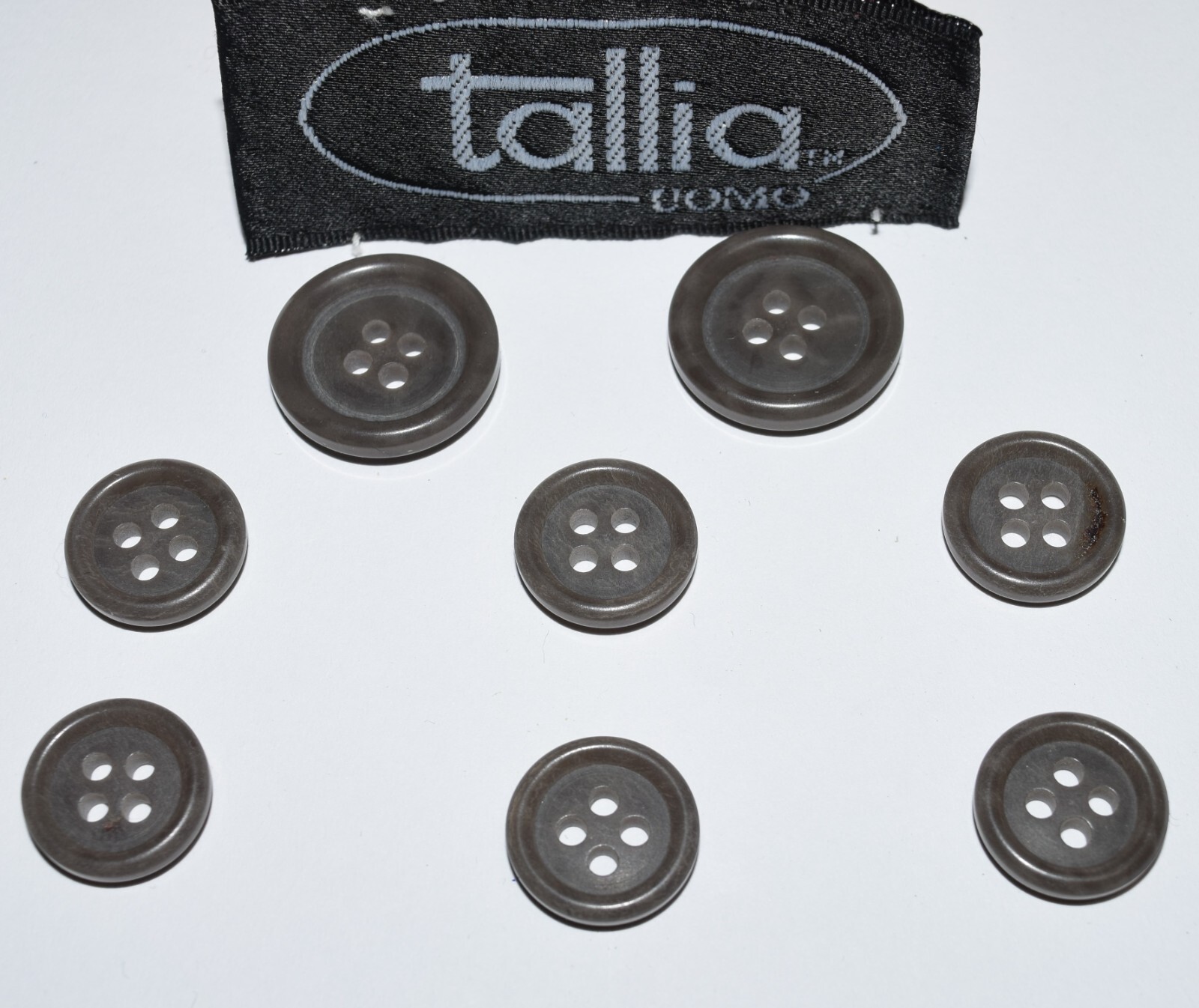 Tallia Uomo Replacement Buttons 8 Pieces Gray Blazer Sport Coat Jacket