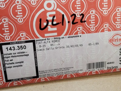 ELRING 143.350 Engine Full Gasket Set For Trucks 5888838 Iveco  