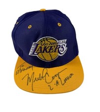Vtg Logo 7 Los Angeles Lakers Signed Hat Snapback Michael Cooper Autographed NBA