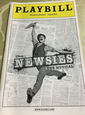 Disney Newsies Broadway Playbill 12 Jeremy Jordan Kara Lindsay Ebay