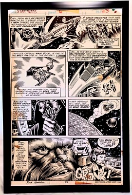 Star Wars #6 pg. 23 by Rick Hoberg 11x17 FRAMED Original Art Poster Marvel Comic