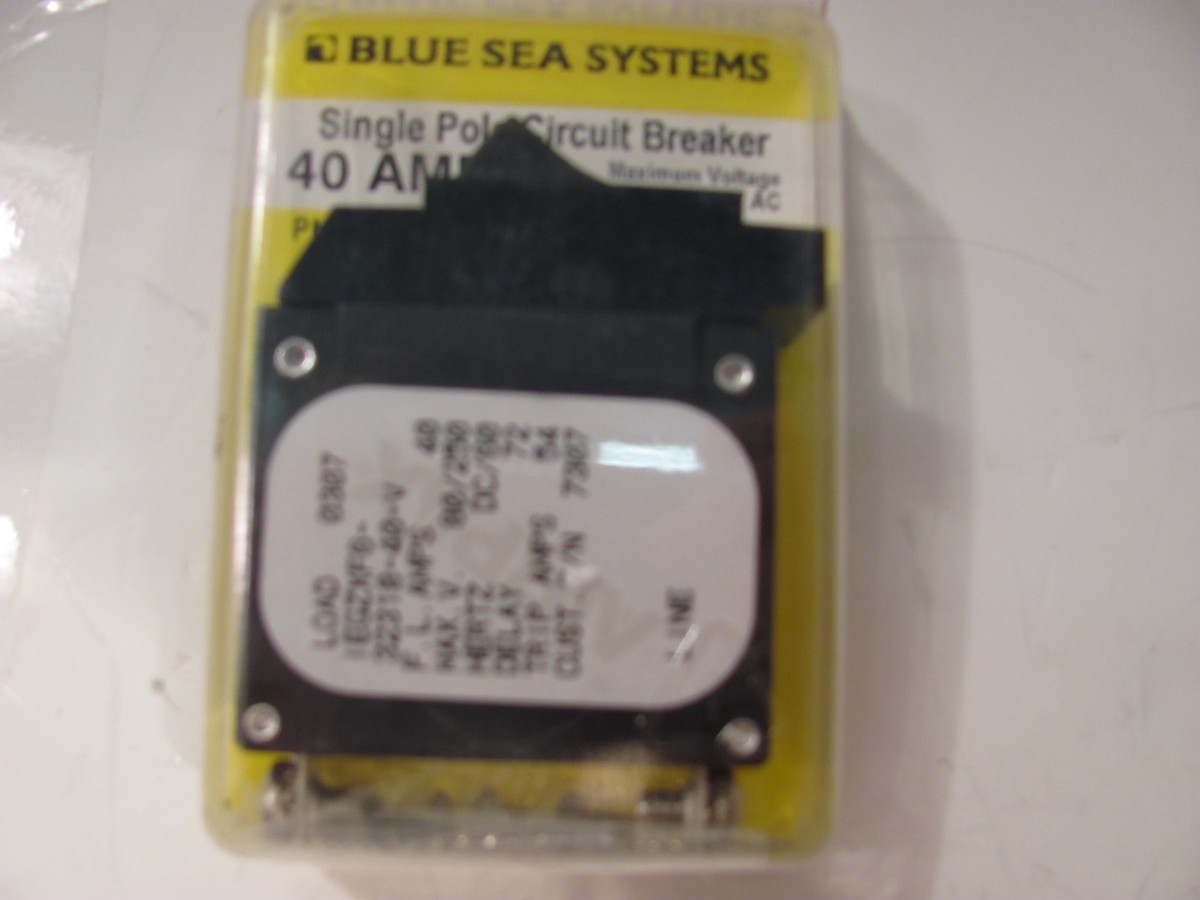 BLUE SEA 7307 40 AMP 250 volt AC 80 volt DC MAGNETIC CIRCUIT