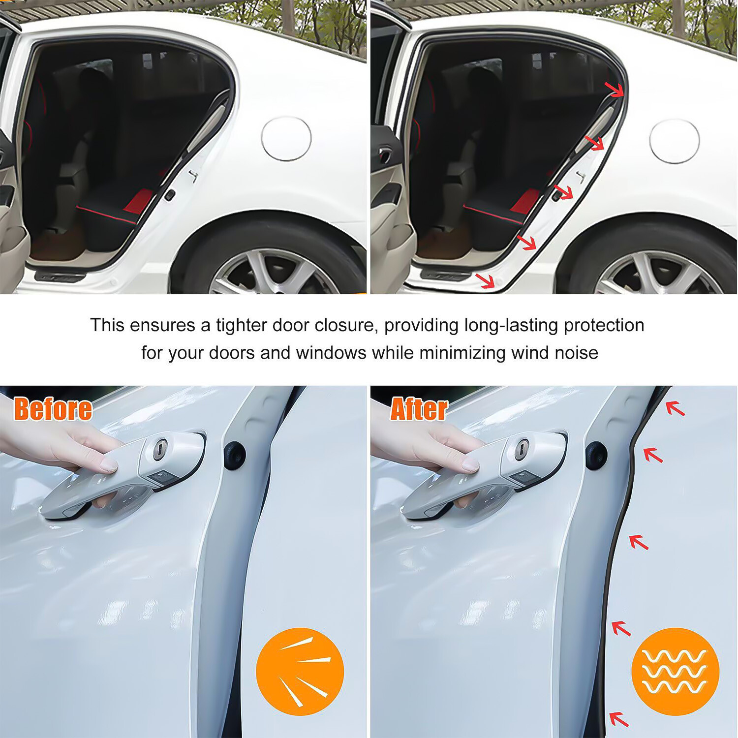 6 Feet Red Rubber Windshield Weather Seal – Self-Adhesive Trim Molding For Honda Models
