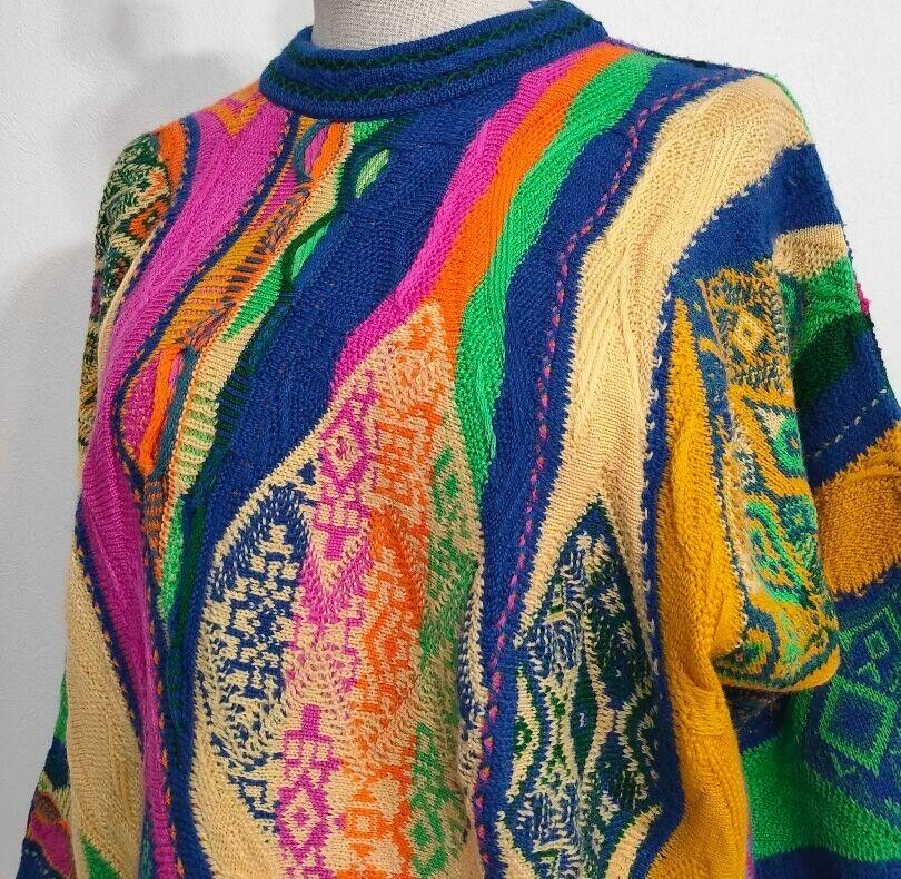 COOGI Multicolor 3D Knit Wool Thick Sweater | eBay