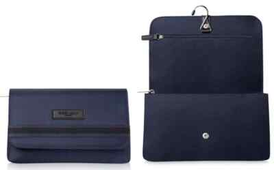 Giorgio Armani Hanging Pouch blue hanger Bag travel toiletry dopp kit case wash