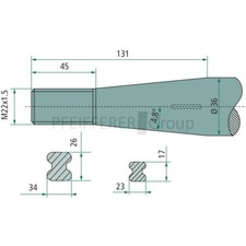 Zęby do hodowli z nakrętką stożkową nr V 181011, 181000