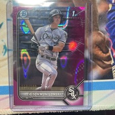 2022 Bowman Chrome Prospects Colson Montgomery 1st Fuchsia Lava Refractor /199