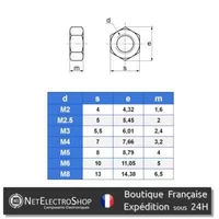 Lot De 10 écrous Borgnes M6 Forme Haute - DIN 1587 - Inox A2 - Acier Inoxydable V2A