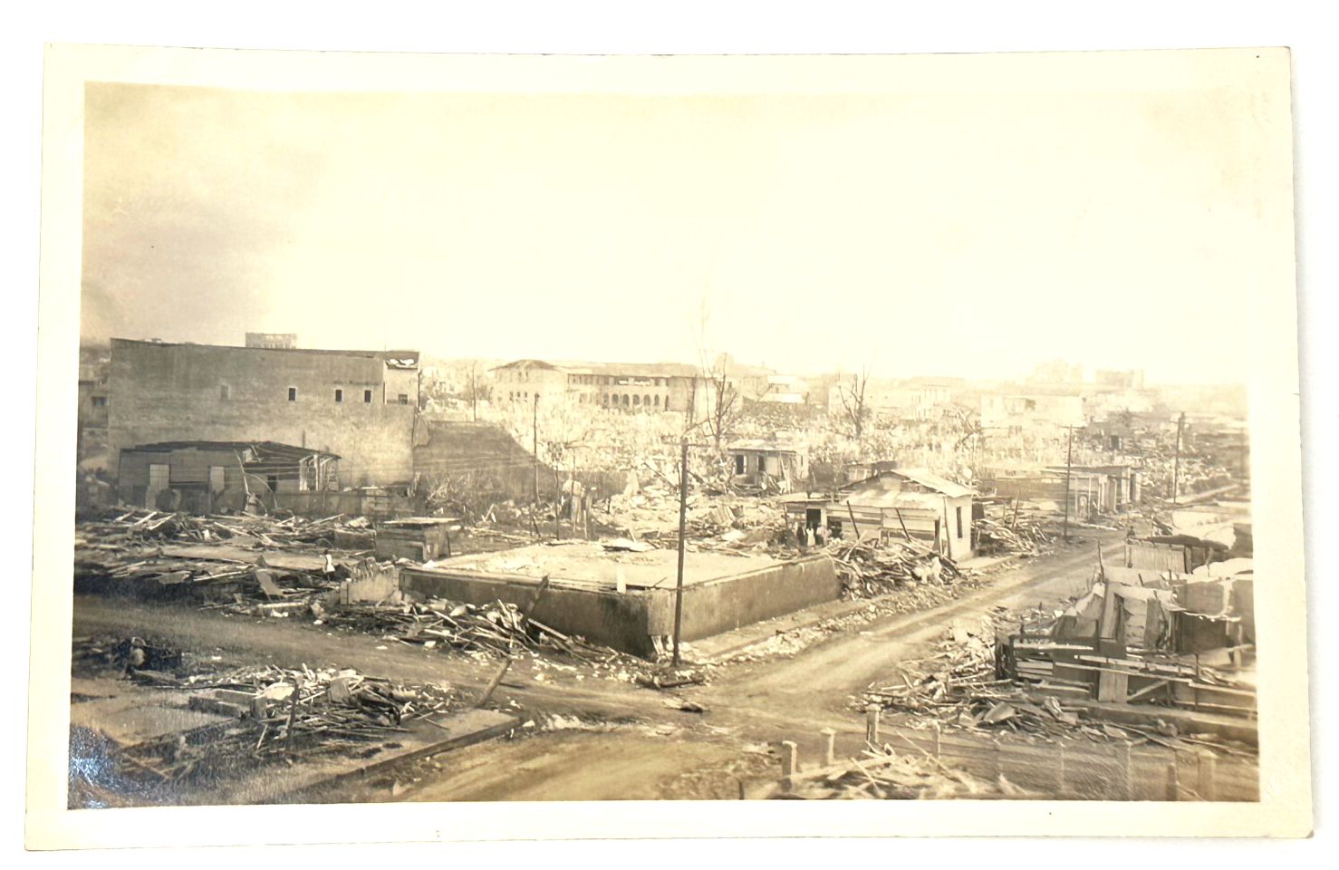 Rare Haiti RPPC Earthquake or Disaster Rubble Scene – Urban Ruins c.1930s–40s