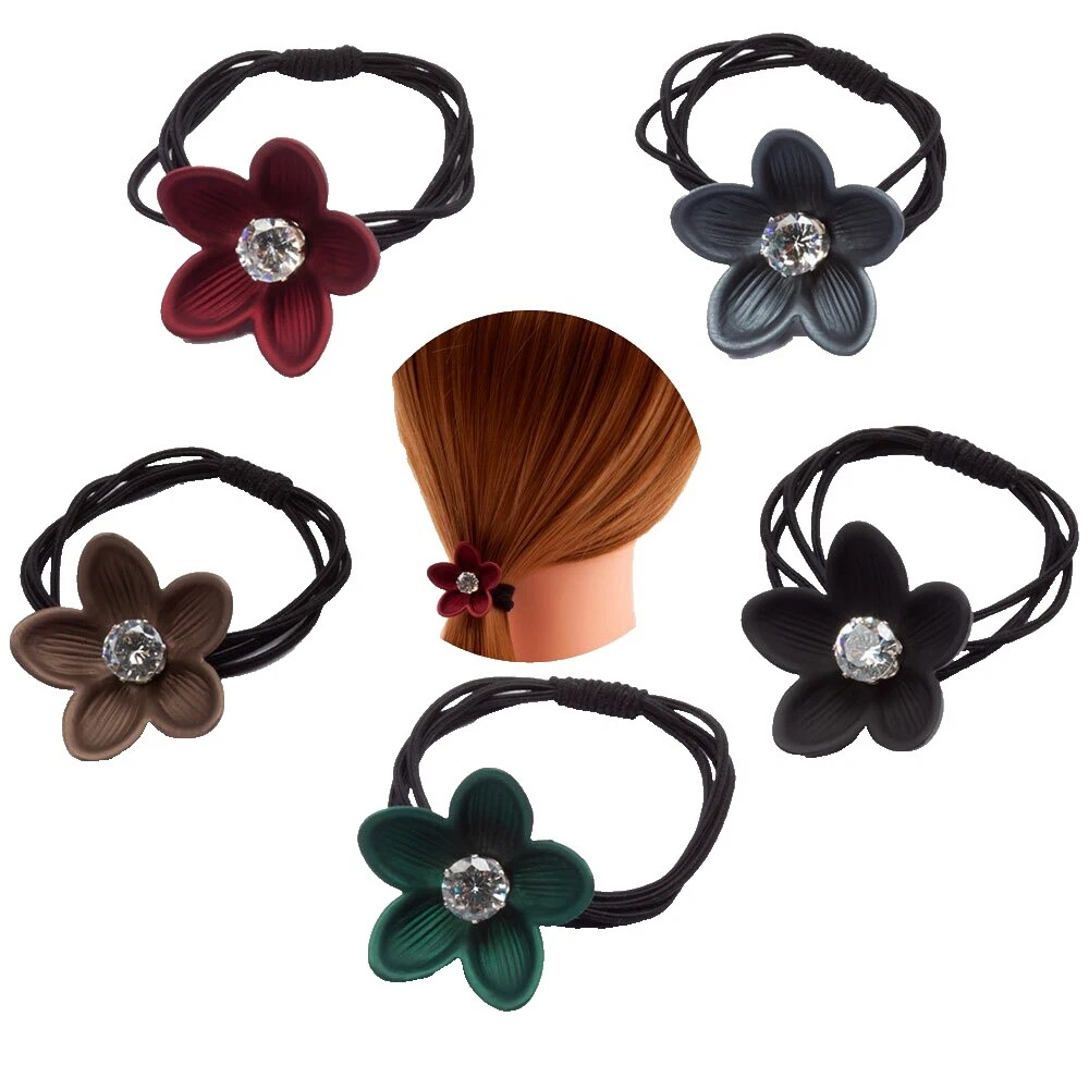 Gomas para el pelo de la flor de acrílico para Mujeres