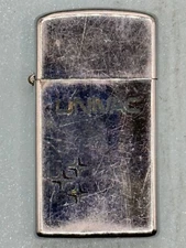 Vintage 1968 Univac Advertising Chrome Slim Zippo Lighter