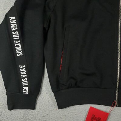 Atmos Jacket Mens Size Medium Black Full Zip Up Track Jacket Japan