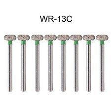 10Pcs Dental Diamond Burs FG Wheel Donut 909/040SC Super Coarse Grit High Speed
