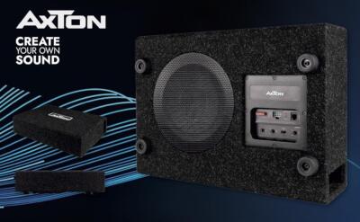 AXTON ATB120A Shallow Bass Reflex Active Subwoofer Bass for Car, Truck, Motor...