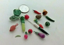 Dollhouse Miniature Assortment of Garden Vegetables Bright deLights 1:12 Scale